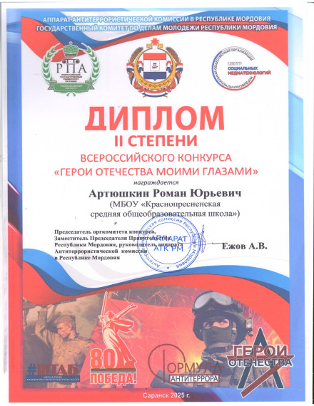 Итоги конкурса "Герои Отечества моими глазами".
